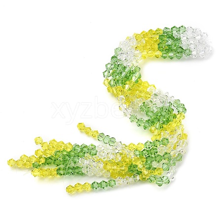 Transparent Gradient Color Glass Beads Strands GLAA-F131-01C-08-1