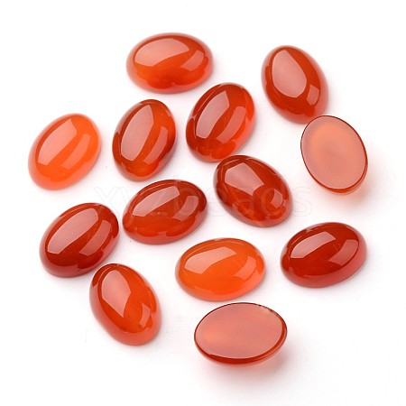 Grade A Natural Red Agate Oval Cabochons G-L394-10B-18x13mm-1
