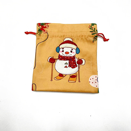 Christmas Printed Cloth Drawstring Bags XMAS-PW0001-235C-1
