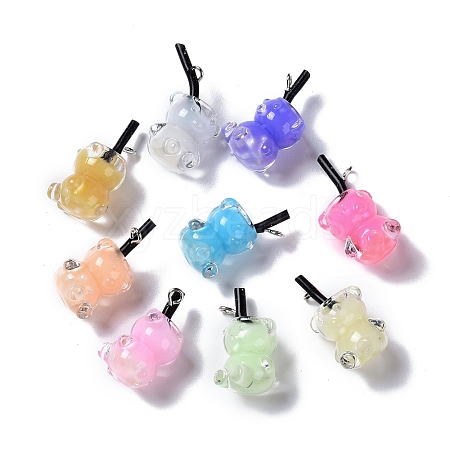 Luminous Translucent Resin Pendants RESI-D057-07-1