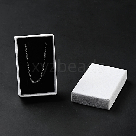 Texture Paper Necklace Gift Boxes OBOX-G016-C04-A-1