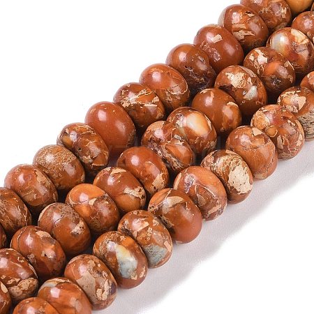 Dyed Synthetic Imperial Jasper Beads Strands G-P529-E01-A01-1
