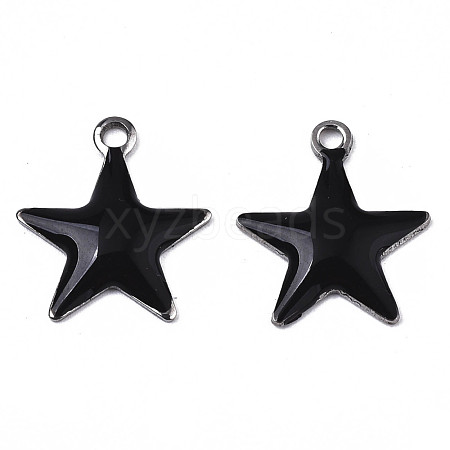 201 Stainless Steel Enamel Charms STAS-N088-14A-1