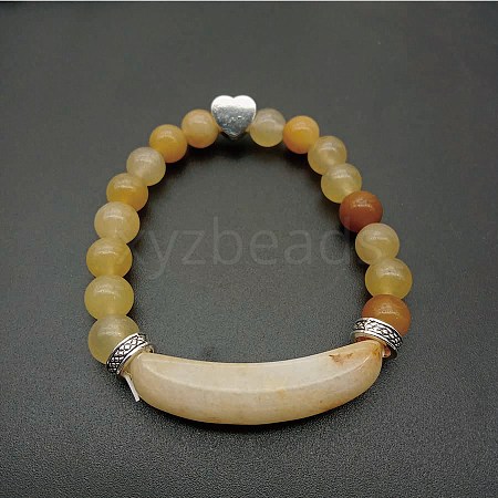 Natural Tiger Eye Beaded Stretch Bracelets VB4000-6-1