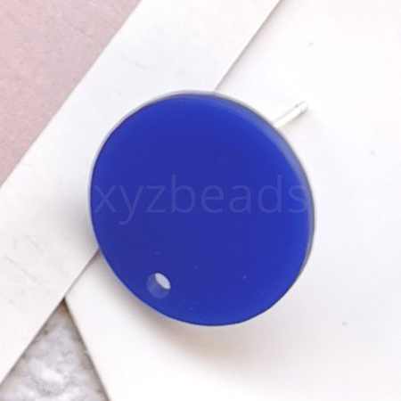 Resin Stud Earring Findings EJEW-CJC0001-14K-1