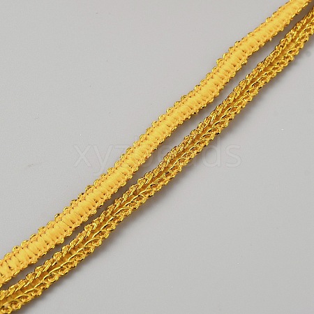 25 Yards Metallic Yarn Ribbons OCOR-WH0058-61B-1