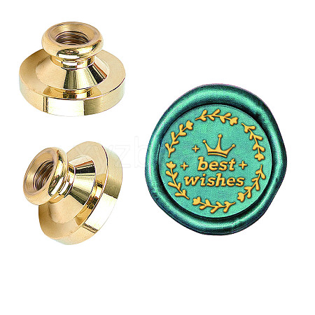 Wax Seal Brass Stamp Head AJEW-WH0209-513-1
