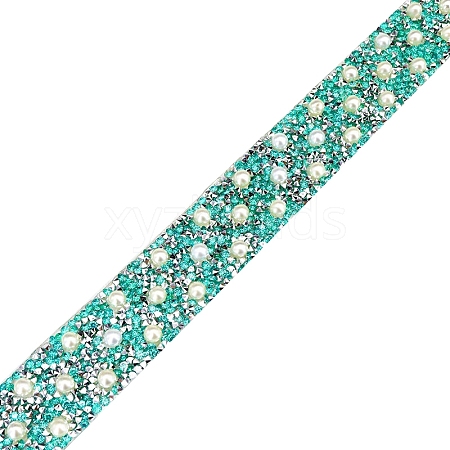 0.4M Resin Pearl & Rhinestone Beaded Trim PW-WG6DCE2-02-1