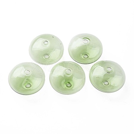 Transparent Handmade Blown Glass Globe Beads GLAA-T012-52F-1