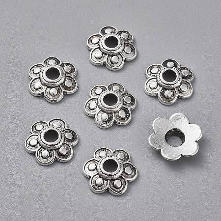 Tibetan Style Alloy Bead Caps X-LF10362Y-NF-1