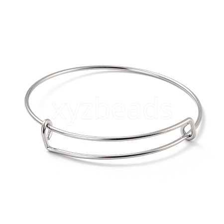 Non-Tarnish 304 Stainless Steel Expandable Bangle for Girl Women BJEW-C003-03P-1