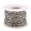 304 Stainless Steel Textured Paperclip Chains CHS-I009-01P-3