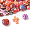 48Pcs Glazed Porcelain Beads PORC-FS0001-34-3