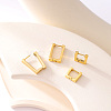 Simple Square Stainless Steel Hoop Earrings OA6686-2-3