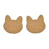 100Pcs Cat Shaped Kraft Paper Earring Display Cards EDIS-M004-01A-1