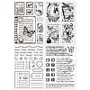 Globleland 4Pcs 4 Styles Custom Vintage Theme PVC Plastic Clear Stamps DIY-GL0004-87E-8