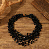 Bohemian Style Glass Bead Multi-layer Necklaces for Daily Wear and Gifting BA8447-3-1