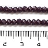 Opaque Solid Color Crystal Glass Rondelle Beads Strands EGLA-F049A-08-4