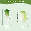 Olycraft 30Pcs 2 Style PVC White Radish & Chinese Cabbage DJEW-OC0001-26-2