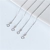 925 Sterling Silver Cable Chain Necklaces NJEW-BB71701-B-2