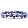 Natural Blue Spot Jasper Stretch Bracelets OR4377-6-1