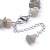 Natural Labradorite Chip Bracelets BJEW-JB04489-03-3