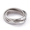 Unisex 304 Stainless Steel Finger Rings RJEW-K233-06C-P-1