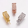 Brass Micro Pave Cubic Zirconia Peg Bails Pendants ZIRC-F075-01-NR-1