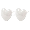 Hypoallergenic Bioceramics Zirconia Ceramic Heart Stud Earrings EJEW-C065-02-3