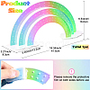 Laser Style Rainbow Shaped Acrylic Earring Organizer Display Stands AJEW-WH20020-150-2