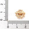 Brass Pave Clear Cubic Zirconia Slide Charms KK-Z072-13G-01-3