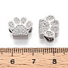 Brass Micro Pave Cubic Zirconia European Beads ZIRC-T002-101-5