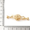 Brass Micro Pave Clear Cubic Zirconia Fold Over Clasps KK-A227-04G-3