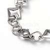 Tarnish Resistant 304 Stainless Steel Link Chain Bracelets BJEW-G582-38P-4