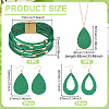 Imitation Leather Teardrop Pendant Necklace & Dangle Earrings & Multi-Strand Bracelet SJEW-UN0001-18B-3