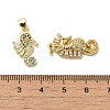 Brass Micro Pave Cubic Zirconia Pendants KK-R162-046G-3