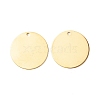 Ion Plating(IP) 201 Stainless Steel Pendants STAS-A056-10AG-2