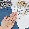 120Pcs 4 Colors Electroplated Natural Lava Rock Beads Strands G-PH0019-15-6