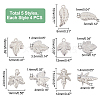 20Pcs 5 Style 201 Stainless Steel Pendants STAS-UN0030-22-5