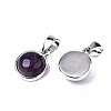 Natural Amethyst Pendants G-T131-19B-2