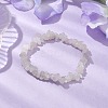 Natural White Moonstone Chip Beaded Stretch Bracelets for Women Men BJEW-JB10665-03-2