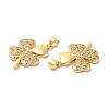 Brass Micro Pave Cubic Zirconia Pendants KK-M249-22G-2