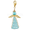 Angel Glass Seed Beads Pendants Decrotions HJEW-MZ00113-04-1