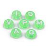Transparent Acrylic Enamel Beads X-MACR-S273-36-2