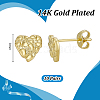 10 Pairs Brass Stud Earrings EJEW-PH0001-52B-2