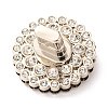 Flat Round Zinc Alloy with Rhinestones Bag Twist Lock Clasps PALLOY-A068-03P-3