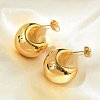 304 Stainless Steel Stud Earrings for Women EJEW-U051-01G-2