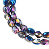 Electroplate Transparent Glass Beads Strands EGLA-N008-016-5