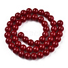 Opaque Solid Color Glass Beads Strands X-GLAA-T032-P8mm-05-3