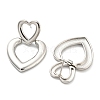 Heart Stud Earrings EJEW-G355-19P-2